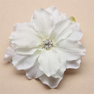 Ivory Delphinium Flower Bridal Hair Clip  