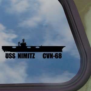   USS NIMITZ CVN 68 US Navy Carrier Black Decal Car Sticker: Home
