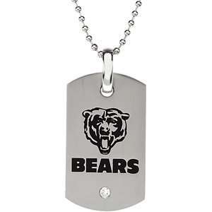  Chicago Bears NFL Logo Dog Tag Stainless Steel Jewelry