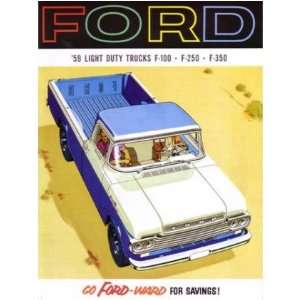  1959 FORD LIGHT DUTY TRUCK Sales Brochure Book: Automotive