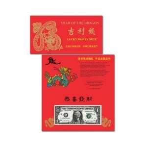  Lucky Money US Federal Reserve $1 Year of the Dragon 