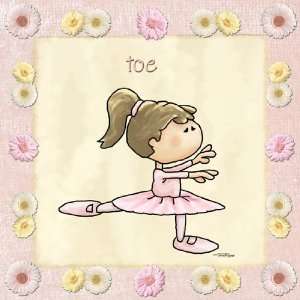 Twinkle Toes Ballet Dancer Arabesque Personalized Art:  