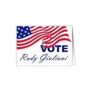  Vote Rudy Giuliani Greeting Card Card Health & Personal 