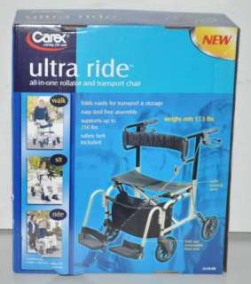   Ultra Ride A228 00 All In One Rollator Transport Chair New  