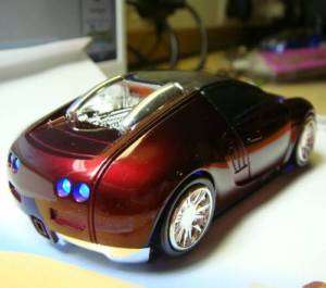 3D Bugatti Veyron Top Sport Car Shape Optical USB Mouse  