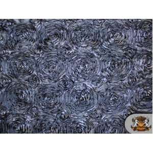  Rosette Satin Fabric Navy / 54 Wide / Sold By the Yard 
