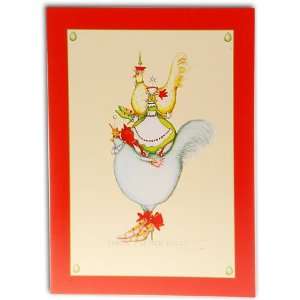 Patience Brewster Cards, 3 French Hens:  Kitchen & Dining