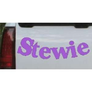 Stewie Names Car Window Wall Laptop Decal Sticker    Purple 14in X 4 