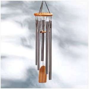 Aluminum Tubular Wood Pine Frame Musical Wind Chime Pipe Bells Hanging 