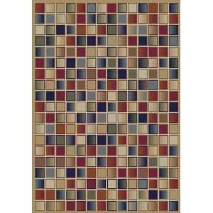   Rugs Jewel Collection Checkboard Gold Rectangle 311 x 57 Area Rug