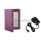 Leather Cover Case Purple  Kindle 3 3G  