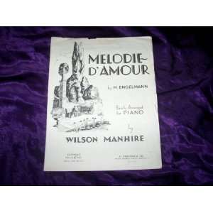    Melodie damour for piano (Sheet Music) H Engelmann Books
