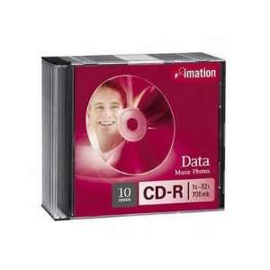   CORP 52x CD R 700 MB/80 Min 10 Pack Slim Jewel Data Storage Media