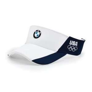  BMW Team USA Olympic Visor   White/Blue Automotive