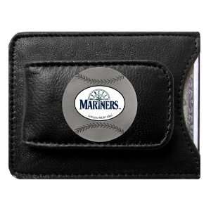  Seattle Mariners MLB Card/Money Clip Holder (Leather 
