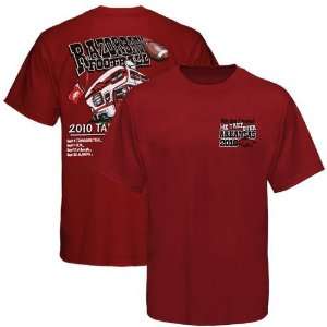 Arkansas Razorbacks Cardinal 2010 Football Schedule Tailgate T shirt