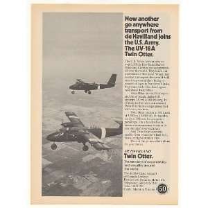  1979 US Army de Havilland UV 18A Twin Otter Airplane Print 