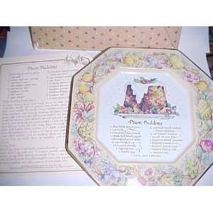   Sweets Recipe Plate Plum Pudding, 1982 Avon Tin Plate 