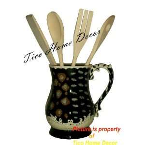  UTENSIL HOLDER WITH TOOLS EXSPOTICA DECOR BLACK/BROWN 