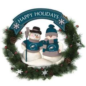  BSS   Philadelphia Eagles NFL Team Snowman Wreath 20 