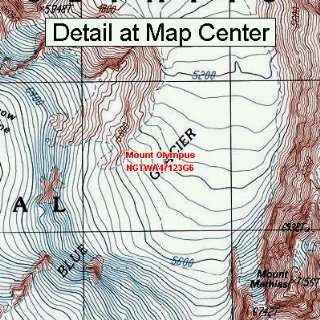 USGS Topographic Quadrangle Map   Mount Olympus, Washington (Folded 