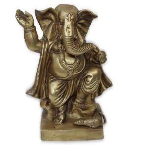  Holiday Gifts Up Hand Ganesha Brass Statue