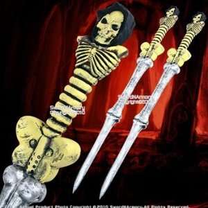 38 Set of 2 Foam Padded Skeleton Bone Fantasy Swords LARP  