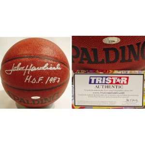  John Havlicek Signed Spalding I/O NBA Basketball w/HOF83 