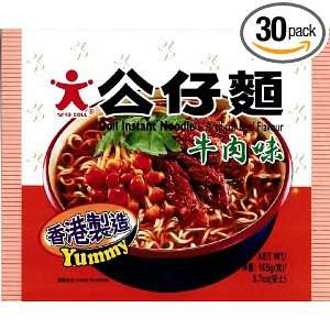 Doll Instant Noodles  Artificial Beef Flavor, 99 Grams (Pack of 30 