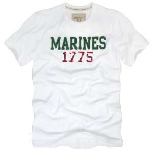 Rapid Dominance White Marines Seal Beach Applique T shirt   Medium 