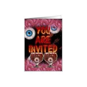 Halloween Party Gruesome body part invitation Card