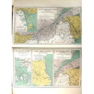  Map Canada 1915 San Juan Quebec Brunswick Bay Fundy: Home 