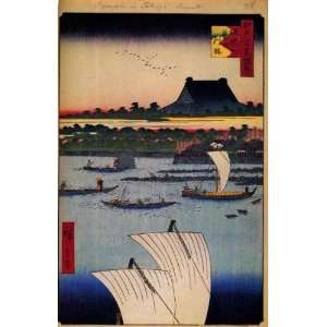   Utagawa Hiroshige Teppozu and Tsukiji Honganji Temple: Home & Kitchen