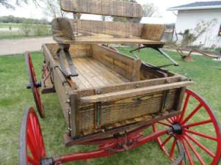 Antique Horse Drawn Wagon Good Usable Spring Buckboard Buggy Training 