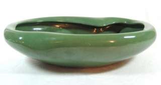 Haeger USA # 3752 Pottery Bowl Tray Planter Green  