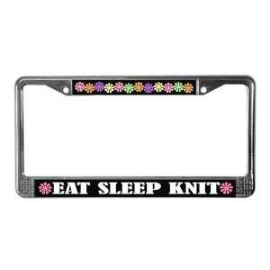 Eat Sleep Knit License Plate Frame by 