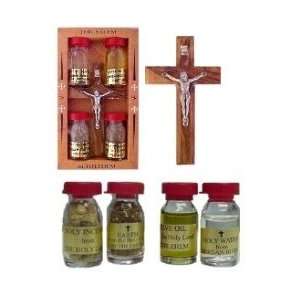   , Earth, Oil and Incense Set with Pewter Crucifix 
