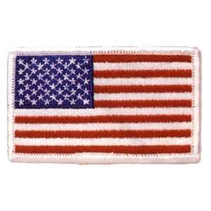 AMERICAN FLAG USA Uniform Patch Emblem Insignia WHITE BORDER 3 3/8 x 
