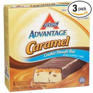 Atkins Nutritionals Advantage Bar Carmel Ckie Dough 5 Count, Boxes 