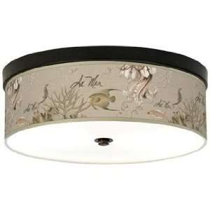   Jellyfish Giclee Energy Efficient Bronze Ceiling Light: Home