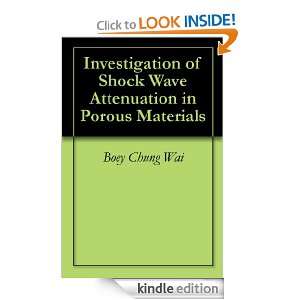 Investigation of Shock Wave Attenuation in Porous Materials Boey 