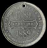 Scarce RARE WASHINGTON 1889 CENTENNIAL TOKEN coin  
