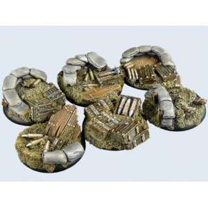  Battle Bases Trench Bases, WRound 40mm (2) Toys & Games