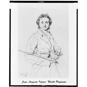 Jean Auguste Ingres,Nicolo Paganini,Nicolo,Louvre Paris  