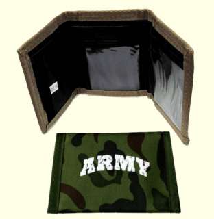 US United States ARMY Camo Camouflage Nylon Wallet  