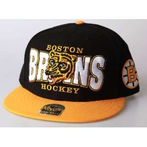 Boston Bruins NHL 47 Brand Vintage Black First Class MVP Snap Back Hat 
