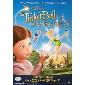 TinkerBell and the Great Fairy Rescue Movie Poster 27 X 