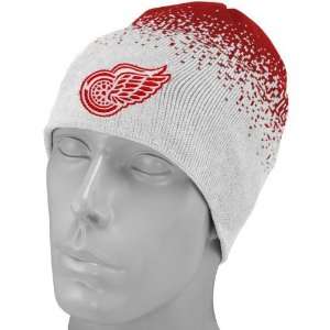  Reebok Detroit Red Wings White Red Gradiated Knit Beanie 
