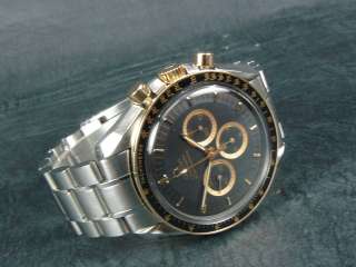 18k Gold Bezel Omega Speedmaster Professional Moon Watch Apollo15 Cal 
