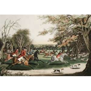 Royal Hunt in Windsor Park Etching Pollard, James Dubourg, M Hunting 